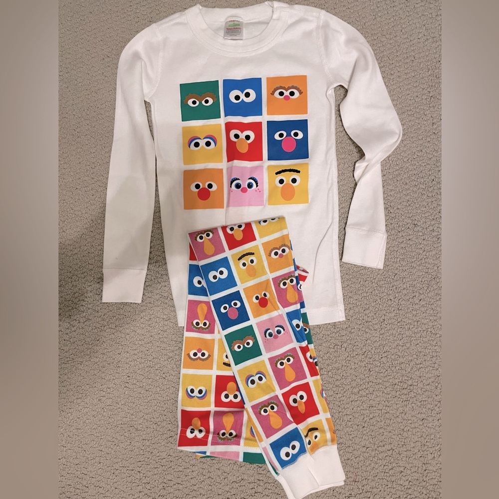 Hanna Andersson Sesame Street pajamas.